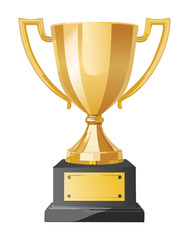 Elegant Gold Trophy Award Victory Cup