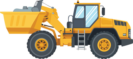 yellow dump truck shovel mover scoop