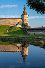 Pskov Krom (Pskov Kremlin) on a summer evening