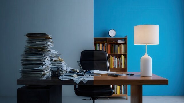 Before and after office transformation