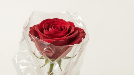 bouquet of red roses in vase