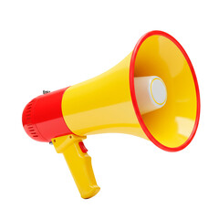 yellow and red megaphone