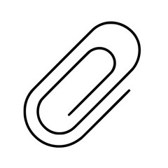 Obraz premium Minimal Paperclip Line Icon