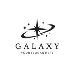 monochrome space galaxy icon isolated on white background © Alexkava