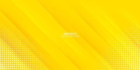 Abstract modern bright yellow gradient background whit white dot. Trendy simple diagonal dynamic geometric stripes vector design with shine lines and shadow