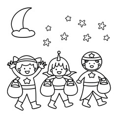 Spooky Pals – Cute and Easy Halloween Coloring Pages for Kids and Adults | Fun Bold Line Halloween Clipart | Ghost, Pumpkin, Witch, Bat Illustrations in Vector and Printable Format