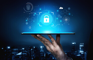 AI cyber security system using biometric authentication and privacy control. Cyber security...