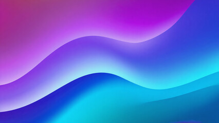 Abstract Gradient Wave in Purple Blue and Teal Background