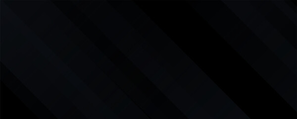Obraz premium Dark black neutral abstract background for presentation design. Simple black abstract banner background