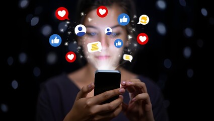 Social Media Engagement: Mobile Marketing and Digital Communication Icons 