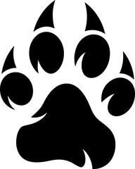 Obraz premium Black Animal Paw Print