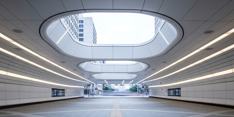 Modern Pedestrian Tunnel Beneath City Intersection