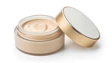 jar of cosmetic cream isolated