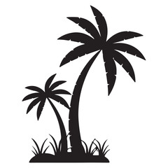 Palm Tree Silhouette Clipart
