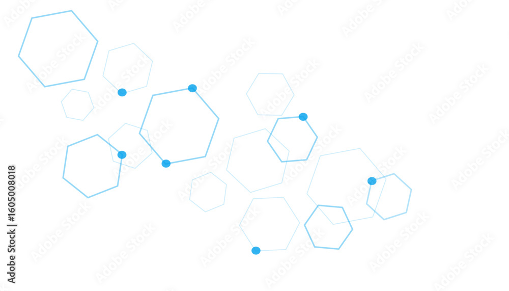 Poster vector hexagons pattern. geometric abstract background with simple hexagonal elements. medical, tech