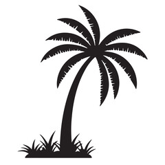 Obraz premium Palm Tree Silhouette Clipart