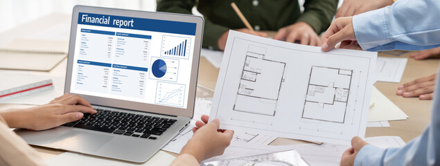 Business data dashboard provide business intelligence analytic for marketing strategy planning...