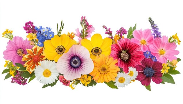 A cheerful summer card adorned with flowers, suitable for 8 March, Mother's Day, birthdays, or anniversaries