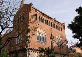 Barcelona Art Nouveau Museums, Spain. (Arquitectura modernista). Sant Pau hospital, Barcelona.
