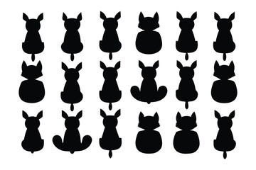 A collection of silhouetted birds in flight showcasing various wing positions and styles against a white background