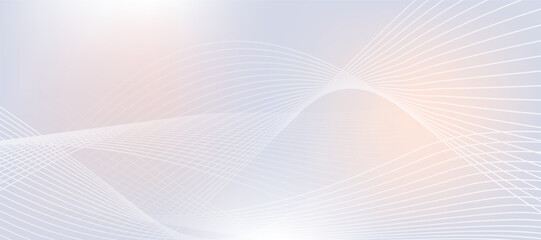 White abstract background with glowing wave.Modern abstract background with flowing lines. Digital future technology concept.