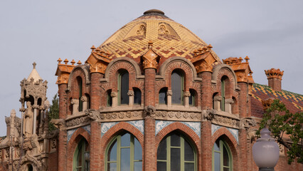 Obraz premium Barcelona Art Nouveau Museums, Spain. (Arquitectura modernista). Sant Pau hospital, Barcelona.