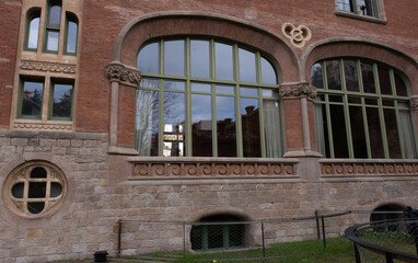 Barcelona Art Nouveau Museums, Spain. (Arquitectura modernista). Sant Pau hospital, Barcelona.