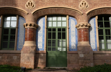 Barcelona Art Nouveau Museums, Spain. (Arquitectura modernista). Sant Pau hospital, Barcelona.