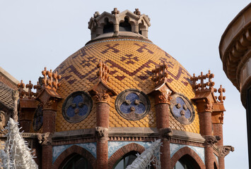 Barcelona Art Nouveau Museums, Spain. (Arquitectura modernista). Sant Pau hospital, Barcelona.
