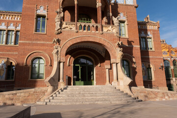 Barcelona Art Nouveau Museums, Spain. (Arquitectura modernista). Sant Pau hospital, Barcelona.