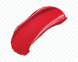 realistic 3d smooth glossy lipstick or paint swatch smear smudge in different color style isolated on white background	