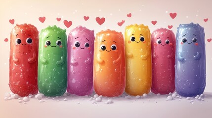 Colorful, happy candy