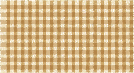 Seamless Brown Gingham Check Pattern Background. Classic Plaid or Tartan Weave Texture for Picnic, Rustic, Fabric, or Cozy Designs.

