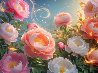 Magical Peonies Bloom.