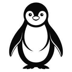 Obraz premium penguin animal outline vector silhouette