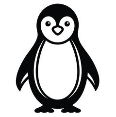 Naklejka premium penguin animal outline vector silhouette