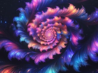 Cosmic Spiral Flower Bloom.