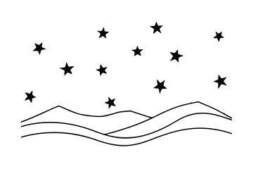Minimal Starscape Across Sky