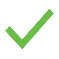 Green Check Mark Symbol Success and Approval Vector Icon