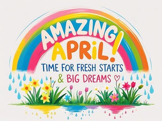 April Rainbow Fresh Starts Dreams.