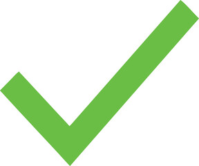 Green check mark symbol for success and approval