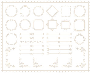 vintage gold ornate frames and dividers set