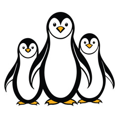 Fototapeta premium penguin animal outline vector silhouette