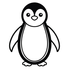 Fototapeta premium penguin animal outline vector silhouette