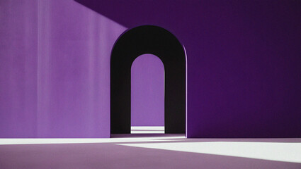 Purple Archway Shadow Play doorway light