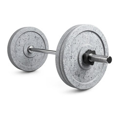 Concrete Dumbbell Strength Training Fitness Workout Equipment on transparent background
