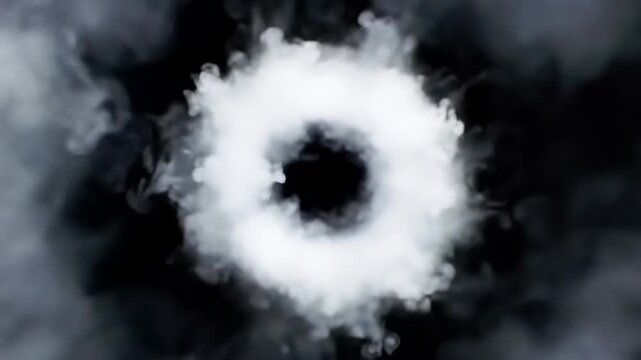 Abstract circular cloud of smoke