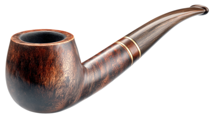 Tobacco pipe png smoking pipe png wooden pipe png vintage tobacco pipe png smoking accessory png white transparent background image