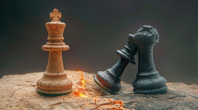 The Crumbling Kingdom: A Chess Endgame in a Desolate Land