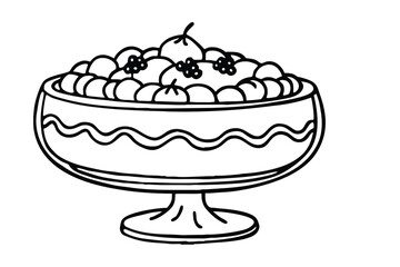 Holiday Trifle In Glass Dish